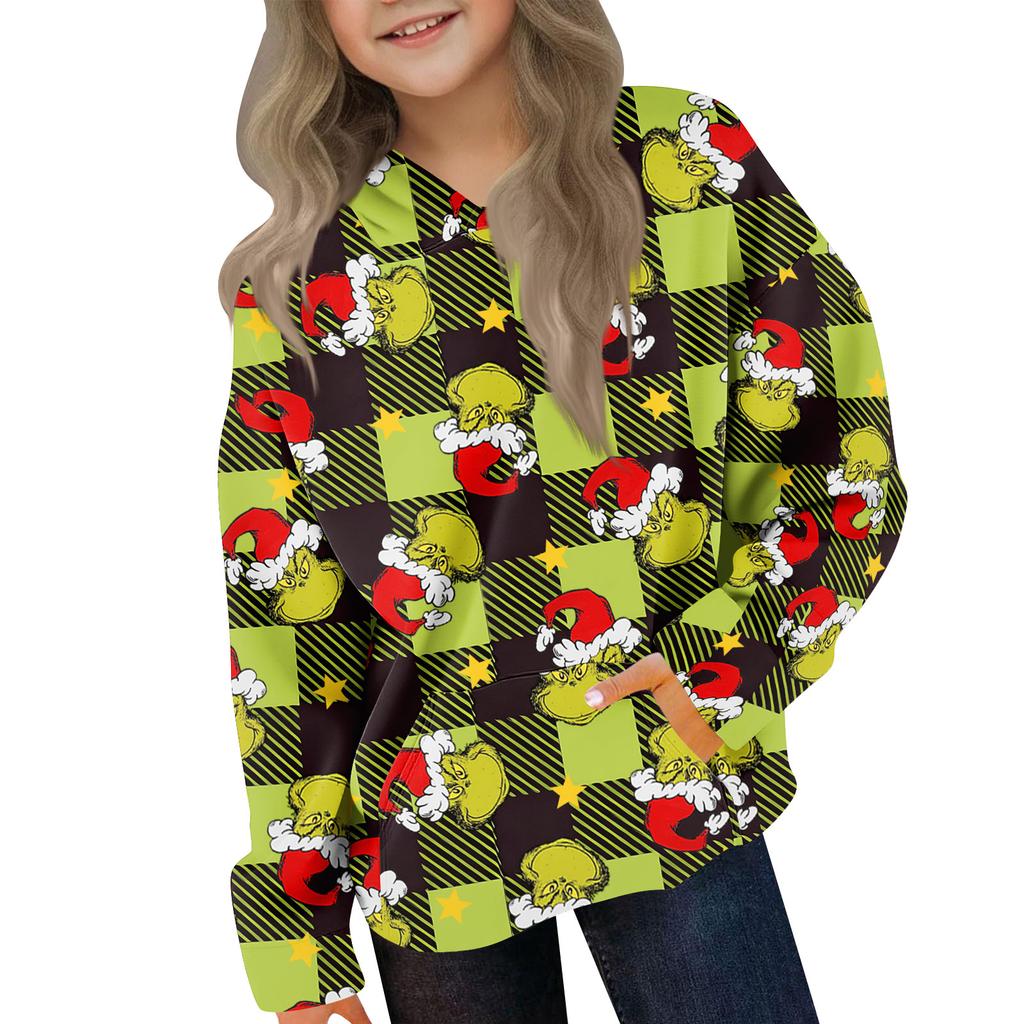 Детское худи пуловер свободного кроя с длинными рукавами, кулиской и однотонной расцветкой