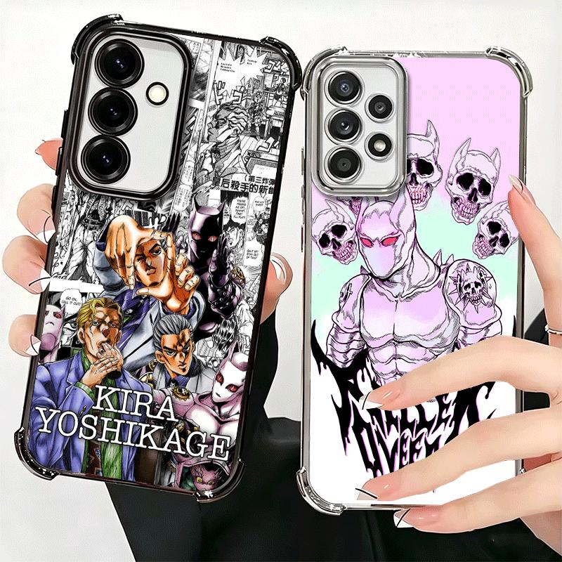 Мягкий чехол для телефона JoJo Adventure Killer Queen для Samsung A17 A27 A07 A37 A57 A16 A56 A15 A55 A14 A54 A13 A53 A26 A36 A25 A35 A24