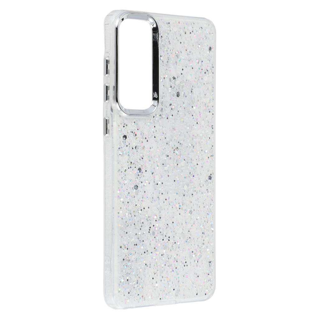 For Samsung Galaxy A55 5G Case Epoxy Design Electroplating Soft TPU Phone Back Cover Large Lens Cutout