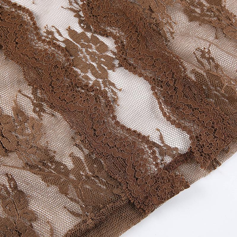 Женская сетчатая кружевная блузка, летняя тонкая перспективная топ с длинным рукавом и v-образным воротником, кружевные кардиганы, рубашка, укороченные топы