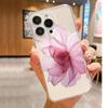 Прозрачный чехол с цветочным принтом против падений для iPhone 14/15/16/17 Pro Max