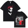 Rapper Playboi Carti Antagonist Tour Tshirt 2023 Concert Fans T Shirt Unisexs Fashion Hip Hop Short Sleeve Oversized Tshirts Bla