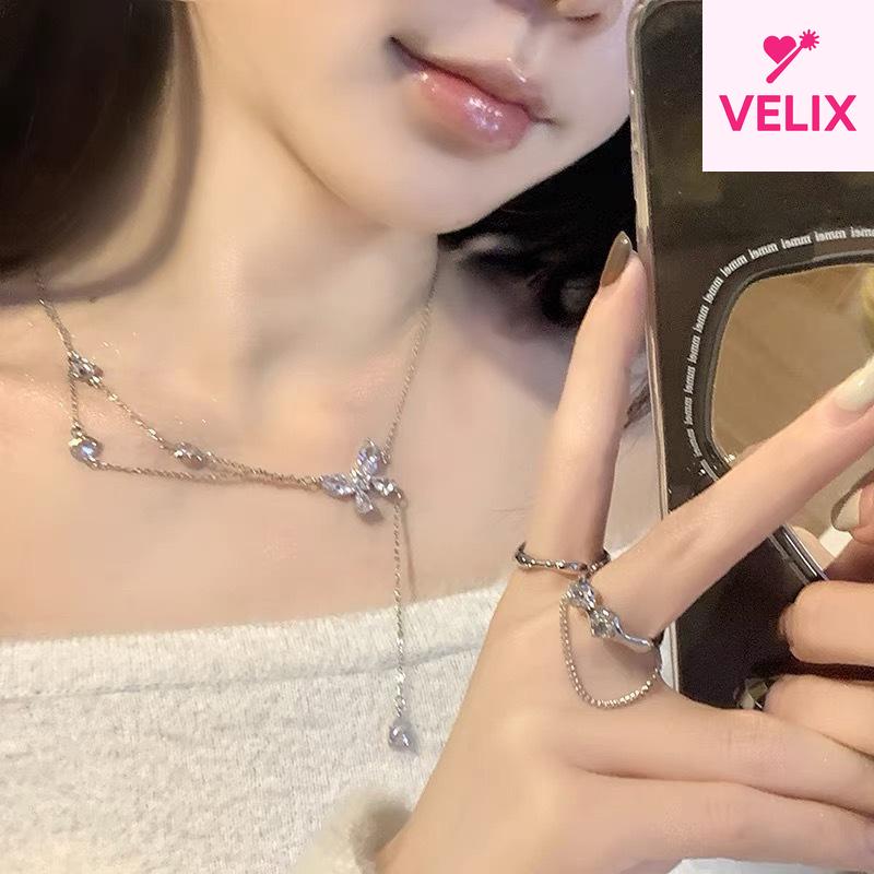 Pure Desire Butterfly Collarbone Chain Light Luxury Niche New Necklace Exquisite Birthday Jewelry Gift For Girlfriend Women