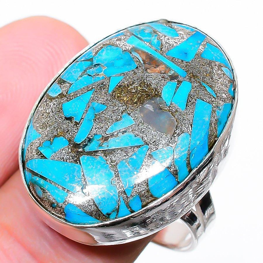 Spiny Oyster Handmade Gemstone 925 Sterling Silver Jewelry Ring 8 N9s30