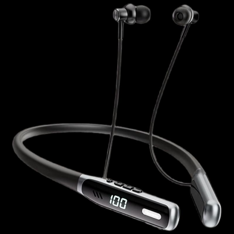 Спортивные Bluetooth-наушники Newmine G1 с шейным ободком и цифровым дисплеем