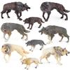 Simulated Forest Animal Wolf Model Gray Wolf White Wolf Walking Brown Wolf Arctic Wolf Tabletop Static Ornament Toy