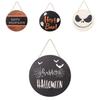 Charming Halloween Ghost Decoration Hanging Bat Wooden Sign For Party Decor