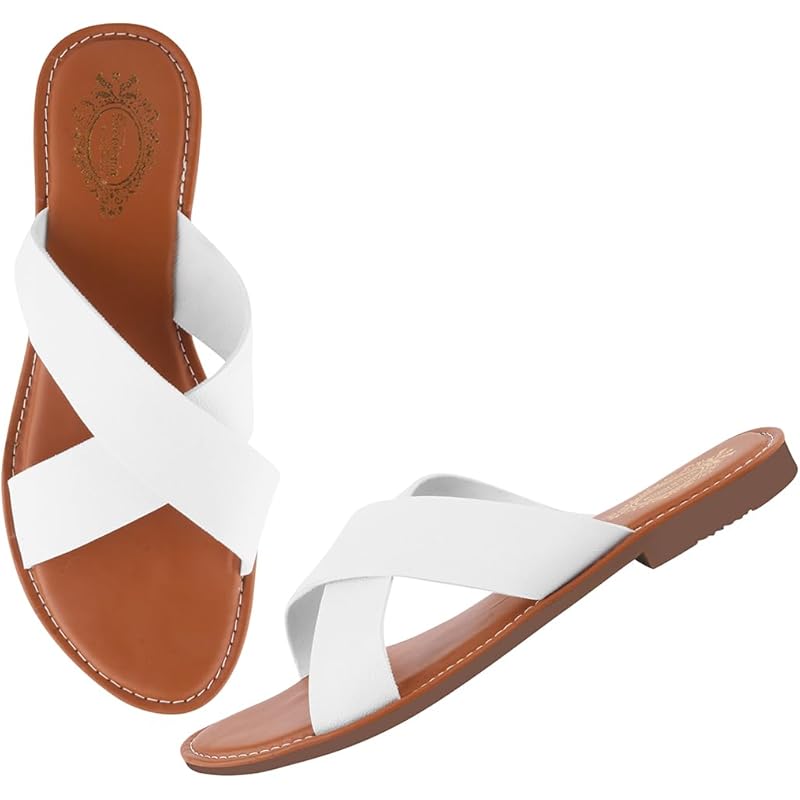 Shoetopia Women'S Flat-736 White Flat Sandal-5 Kids Uk (Flat-736-White)-Eu38