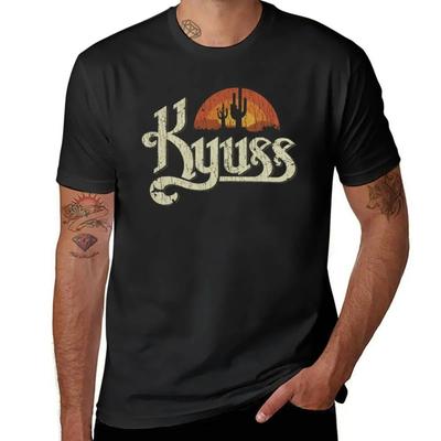 Kyuss Sunset 1987 Футболка для мальчиков с животным принтом новое издание черная с животным принтом для мальчиков тяжелые футболки для мужчин