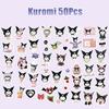 50 100 шт. Наклейки Sanrio для ноутбука Мультяшные Hello Kitty Cinnamoroll Kuromi Melody Милые Наклейки для чемодана, гитары Водонепроницаемые Наклейки Игрушки