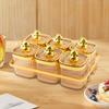 6-секционный ящик для хранения продуктов для свадебного декора с ореховыми банками и сухофруктами