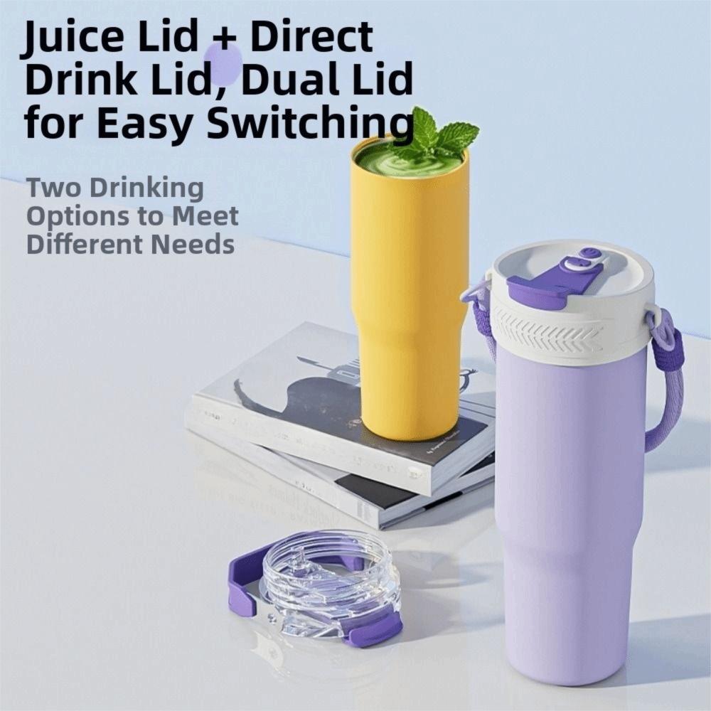 USB Charging Electric Juicer Cup Large-Capacity Dual-Drink Portable Blender High-Speed Stainless Steel Coffee Mug Kitchen Tools