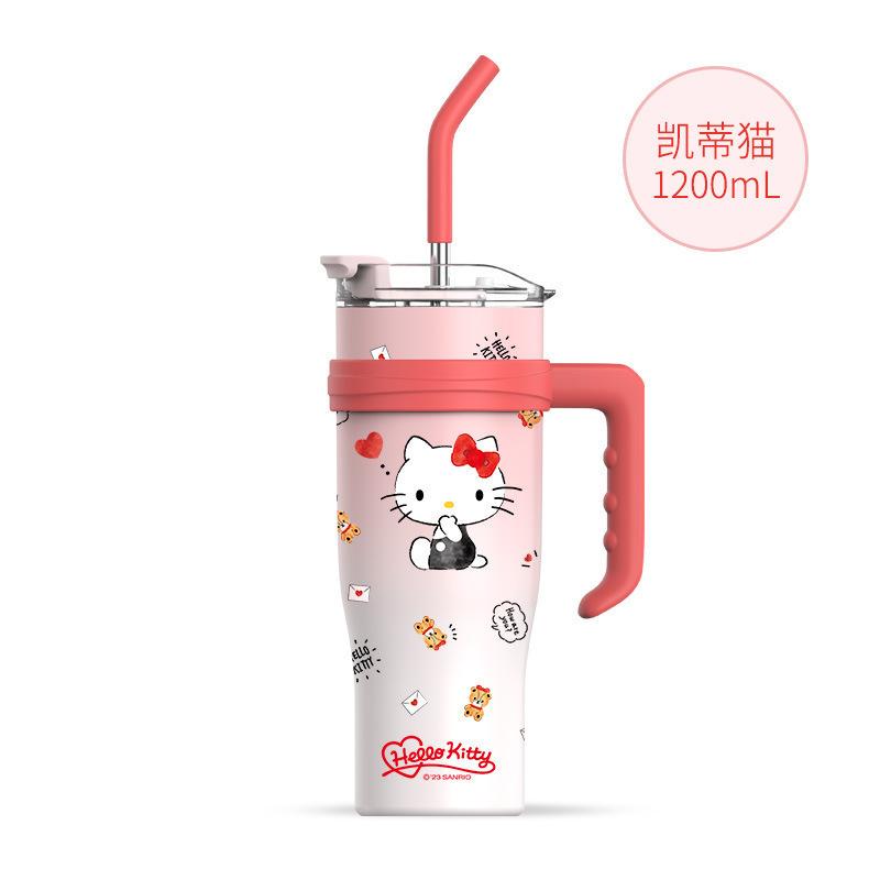 Sanrio Thermos Cup Big Mac Bingba Cup Water Cup Large Capacity Stainless Steel High Value Straw Cup