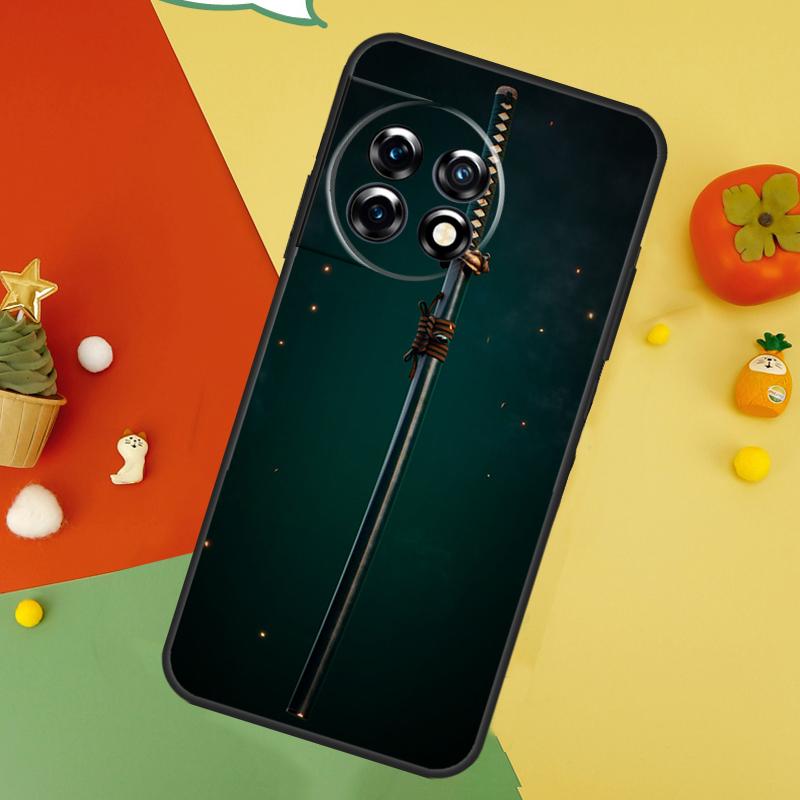 Японская самурайская катана Задняя крышка для OnePlus 13 15 13R 13T 12 12R 11 10 10T 8T Nord 5 CE 4 2 3 Lite N20 N30 Чехол
