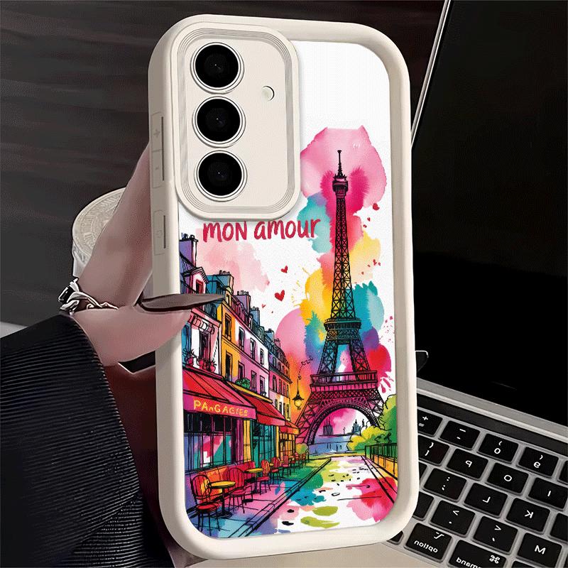 Phone Case for Samsung Galaxy A17 A16 A15 A14 A13 France Eiffel Tower Paris A56 A36 A26 A55 A35 A25 A54 A34 A24 A53 A33 A23 A07