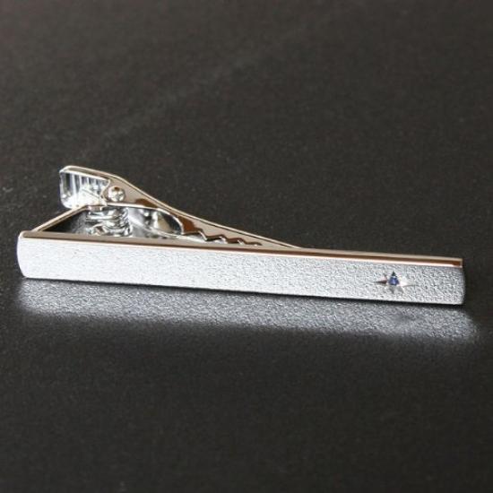 Мастерская запонок Камакура набор запонок с сапфиром для галстука jset001-a-9