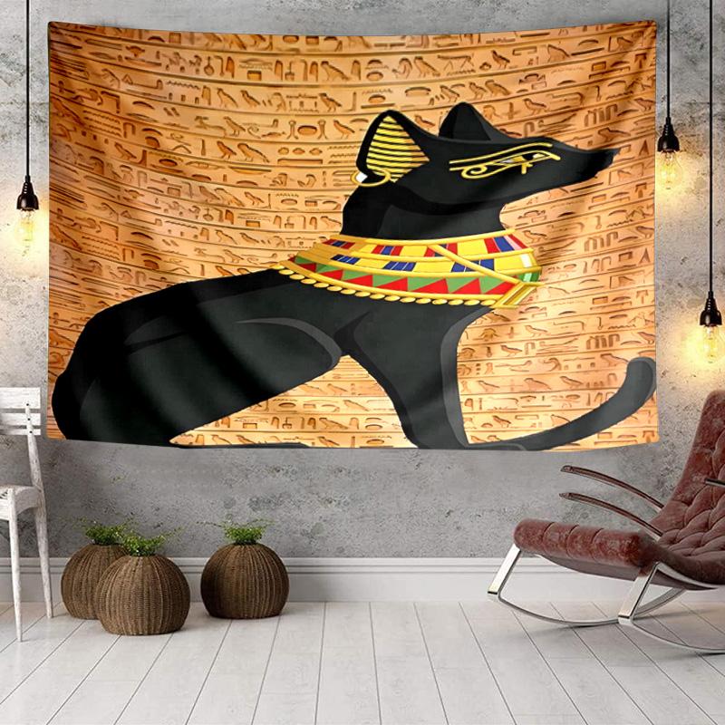 Egyptian Anubis Art Tapestry Room Decoration Wall Hanging for Living Room Bedroom, dormitory, Birthday and Christmas gifts