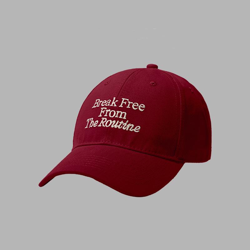 Вышитая женская бейсболка Винтажный принт с буквами Регулируемая Snapback Кепка от солнца Мужская Повседневная Кепки с изогнутым козырьком Утиный клюв Однотонный Цвет