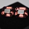 Padparadscha Sapphire Natural 16.80 Ct Emerald Cut Pair Certified Gemstone