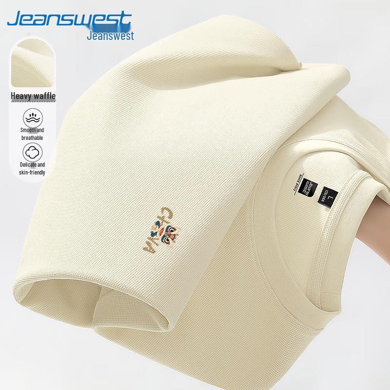 Мужская вафельная футболка свободного кроя Jeanswest