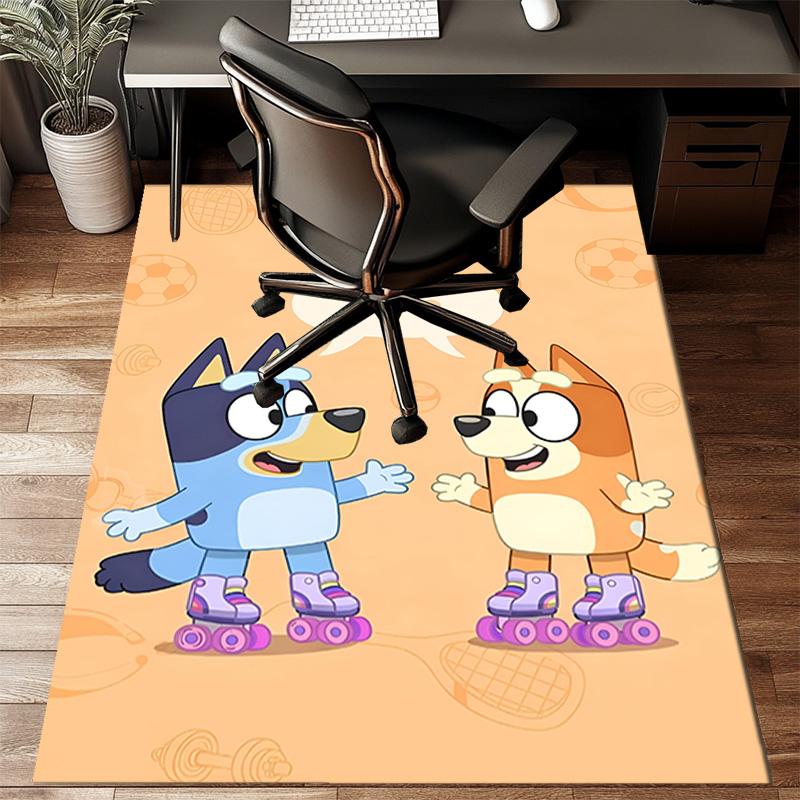 Paw Prints And Bluey Friends Rug Office Floor Mat - Machine Washable for Bedroom, bedroom, livingroom, Room Decor Fan Gifts Christmas