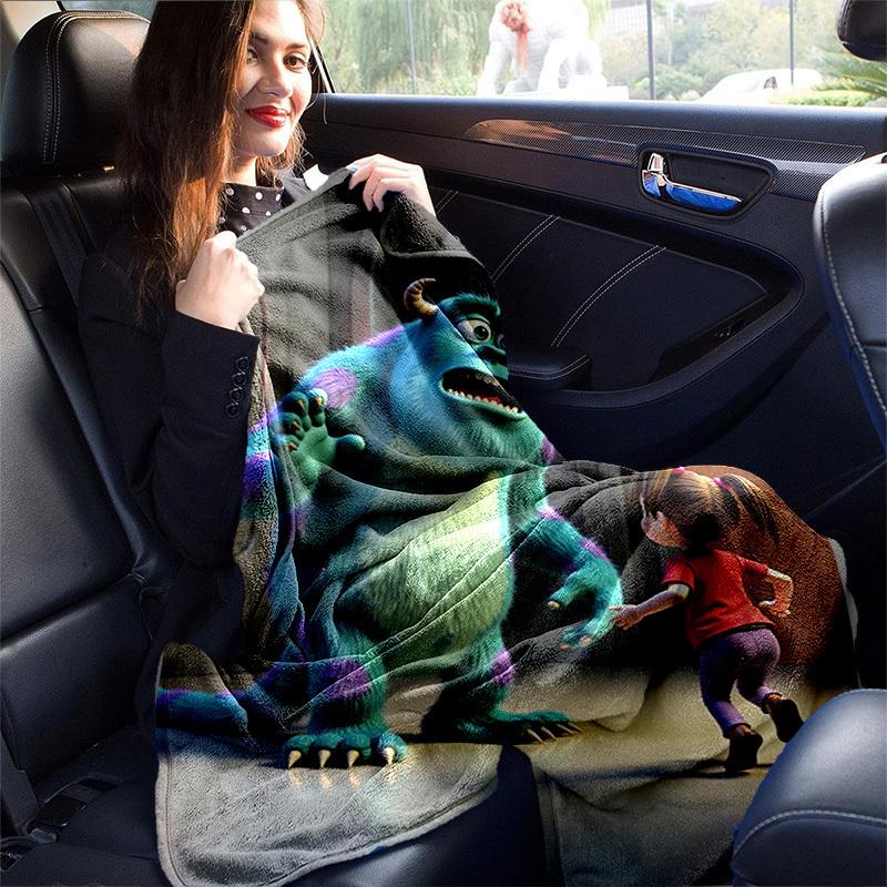 1pc, Soft and Cozy Monster Inc. Inspired Blanket, Perfect for All Seasons, Blanket Cozy for Bedroom, Living Room, Travel, Camping, Car Blankets, Beach