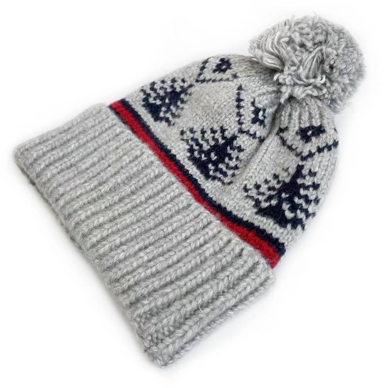 Шерстяная шапка с помпоном в стиле Fair Isle «Брат-Кот» – Теплая, Стильная Вязаная Шапка для Защиты Ушей для Мужчин и Женщин (Осень зима)