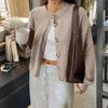 Женские кардиганы Легкие с круглым вырезом и длинным рукавом Одежда Осенняя модная одежда