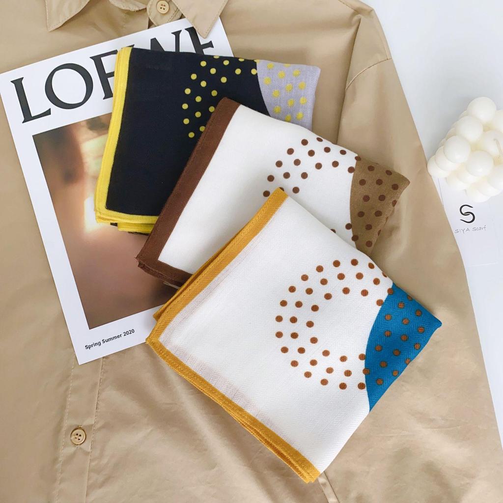 Korean Style Silk Square Scarf with Butterfly & Flower Print - Women's Fashion Accessory, Neck Tie, or Hair Scarf - Ideal Mother's Day Gift