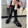 Cowhide Version~ Inside and Outside Genuine Leather Gold Coins Thick-soled Women's Lazy Thick Heel Black Versatile Small Leather Shoes