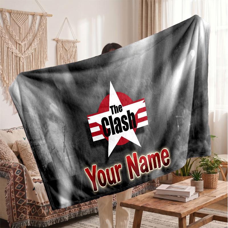 The Cure Flannel Blanket, Custom Name Text Personalized Soft Throw Blanket Home Decor Gift