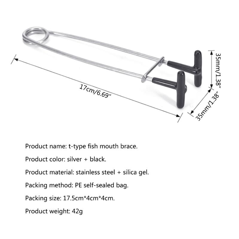 Portable Fish Mouth Spreader Decoupling Device Stainless Steel Fish Jaw Spreader Fish Mouth Opener Fishing Tool