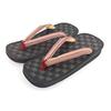 Takeharu Checkered Geta Black Tatami Made In Rush Grass Sandal Striped Size L Women's Sandals, Mats, Japan, Sole, Large, Pattern,