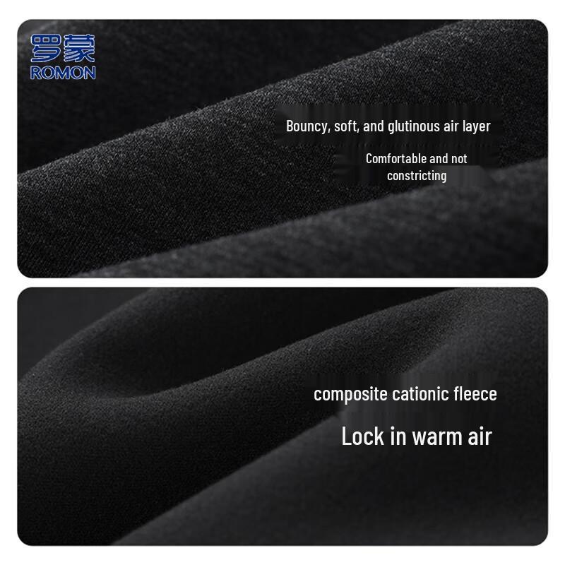 ROMON Men's Fleece Lined Air Layer Hooded Cardigan Jacket