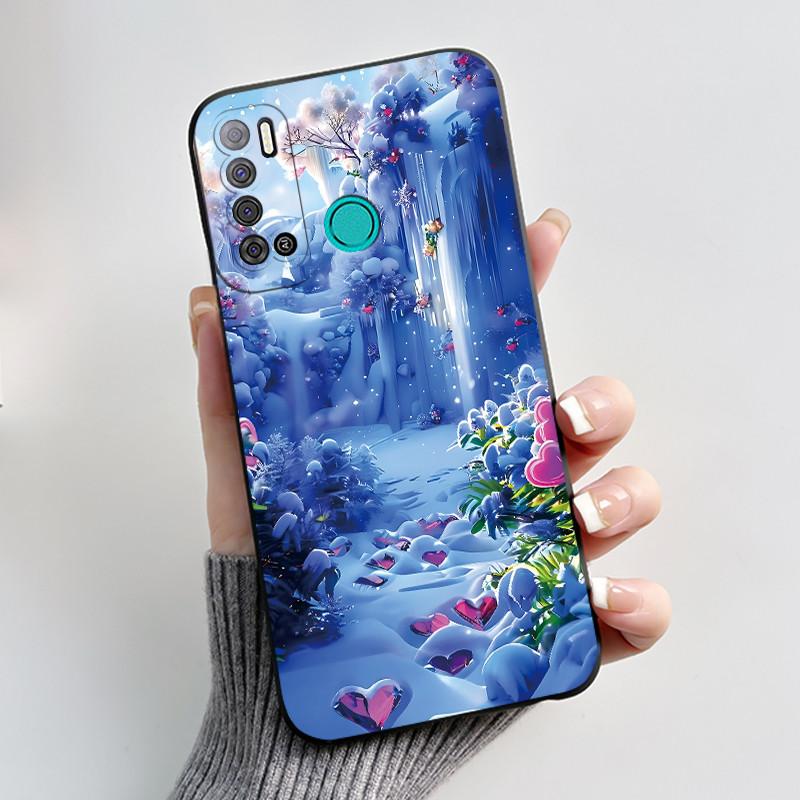 Для Tecno Pouvoir 4 Pro LC8 Чехол Эстетичный Милый Кот Ударопрочный Силиконовый Мягкий ТПУ Чехол Для Tecno Pouvoir 4 Чехол LC7 Оболочка Funda