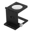 10X Folding Linen Tester Mini Pocket Metal Magnifier with Light and Scale Wiring Counter Magnifier