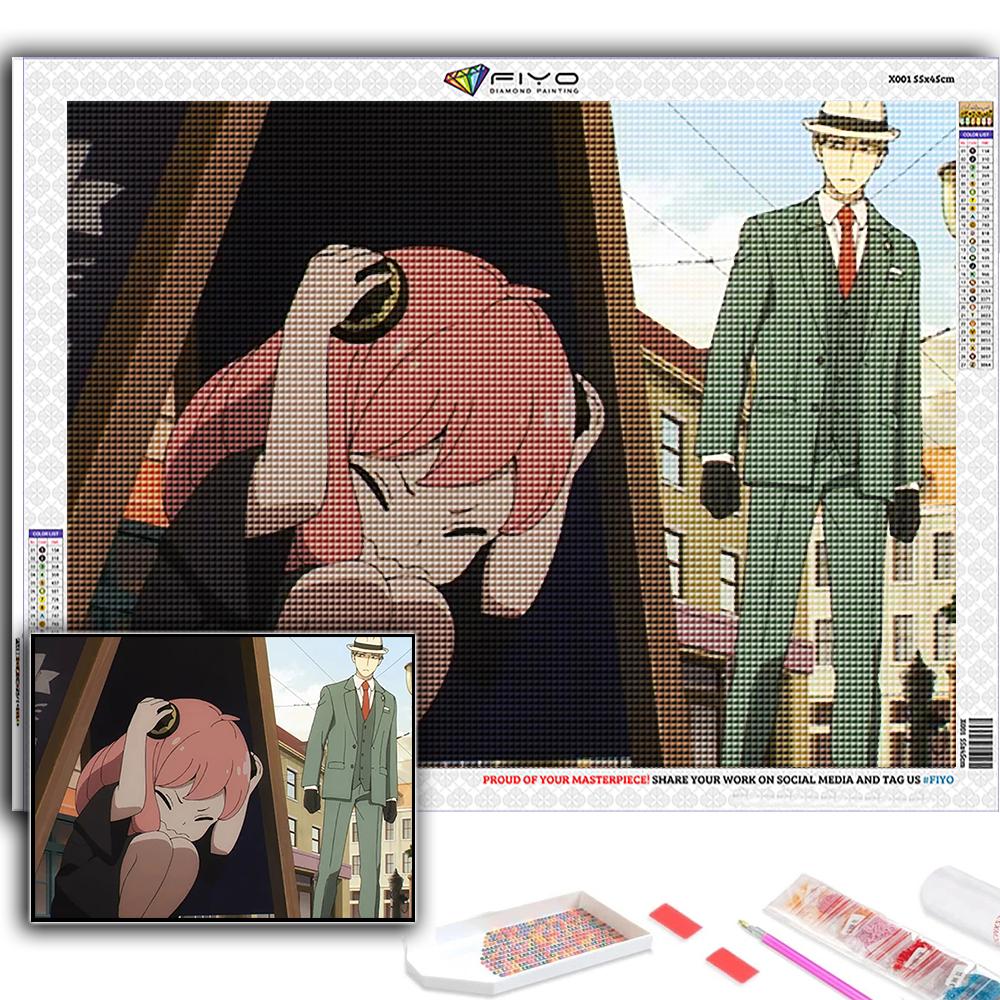 Popular 5D Diy Cross Stitch Anime Poster SPY FAMILY Painting Full Drill Cross-Stitch Crafts Kit Wall Sticker Home Decor