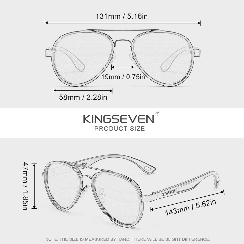 Солнцезащитные очки KINGSEVEN Pilot Роскошные Модные Поляризационные Очки для Туризма и Отдыха Наружного Вождения Прямоугольные Очки UV400