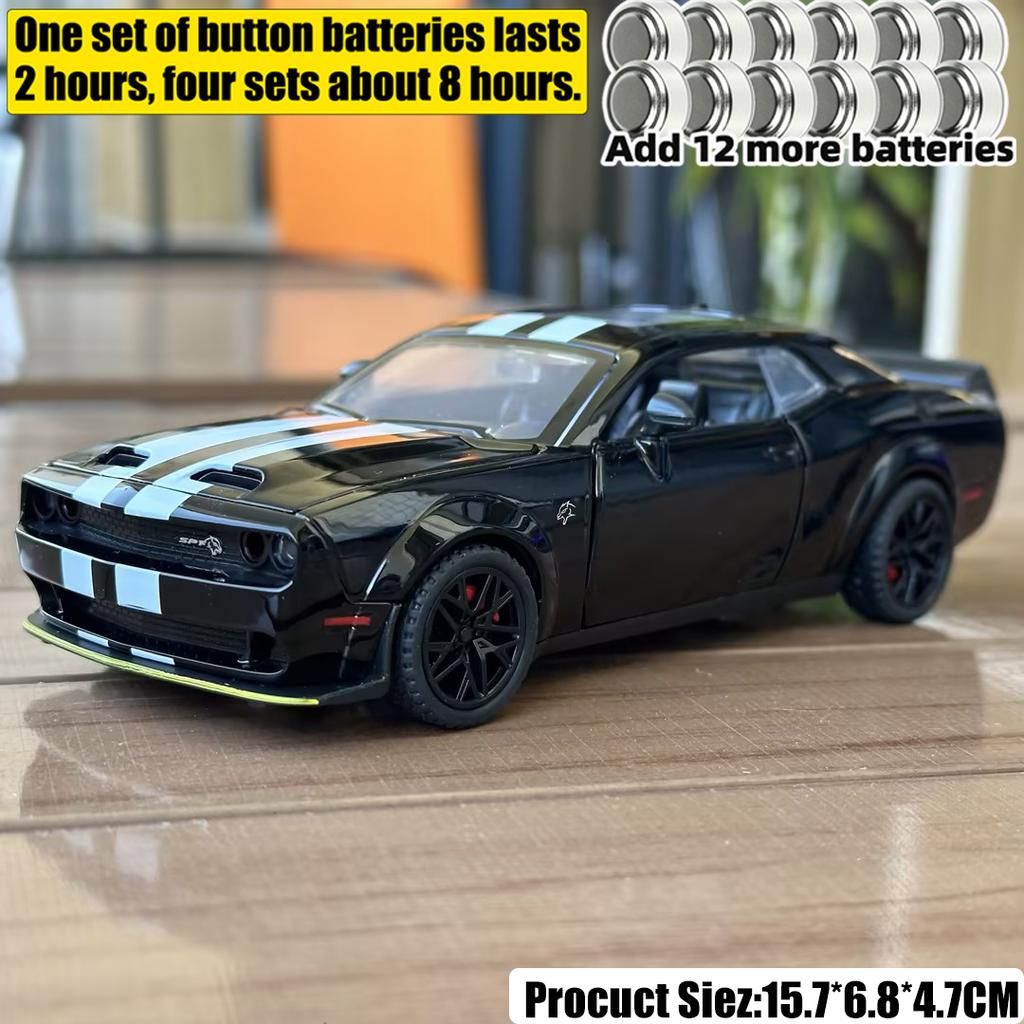 1:32 Литой Металлический Модель Автомобиля Совместимый с Dodge Challenger SRT Hellcat Redeye Суперкар Миниатюрный Праздничный Подарок