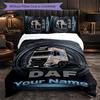 DAF Customized Name Text Bedding Set, 1 Duvet Cover & 2 Pillowcases Personalized Bedroom Gift