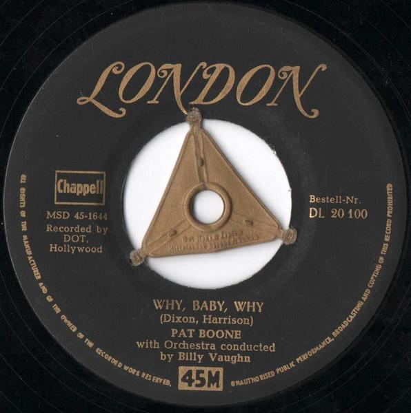 7-дюймовая пластинка ПЭТ БУН Why Baby Why Im Waiting Just F DL20100 London Records 1957 Германия Рок Б/у