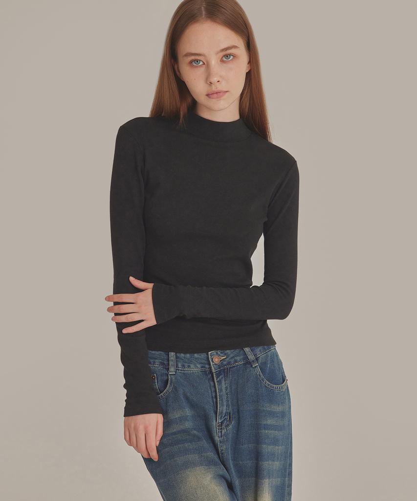 TOPGIRL Basic Mock Neck Top_T426Tp116