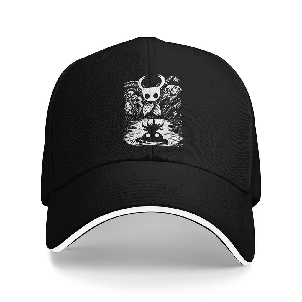 Funny Video Game Hollow Knight  Baseball Caps Hip Hop  Sandwich Caps for Unisex Women Adjustable Headwear Outdoor