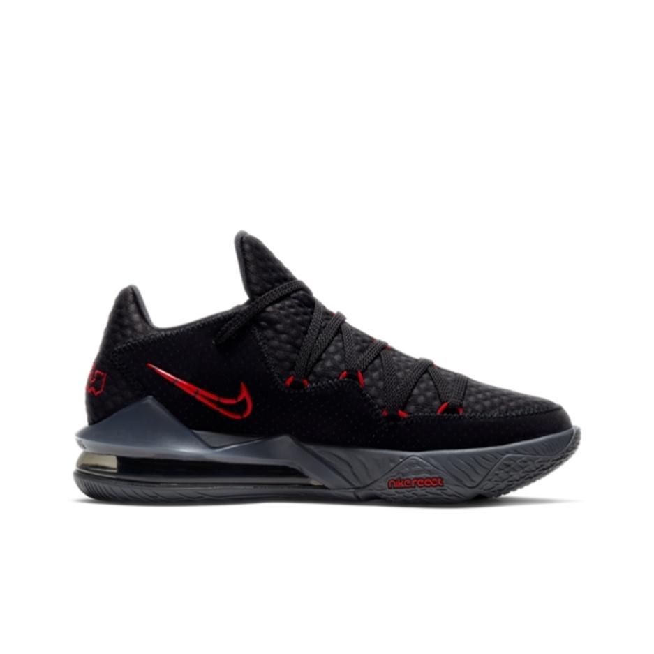 Nike Мужские кроссовки Lebron 17 Low EP Bred, черные, университетские, красные, темно-серые, CD5006-001