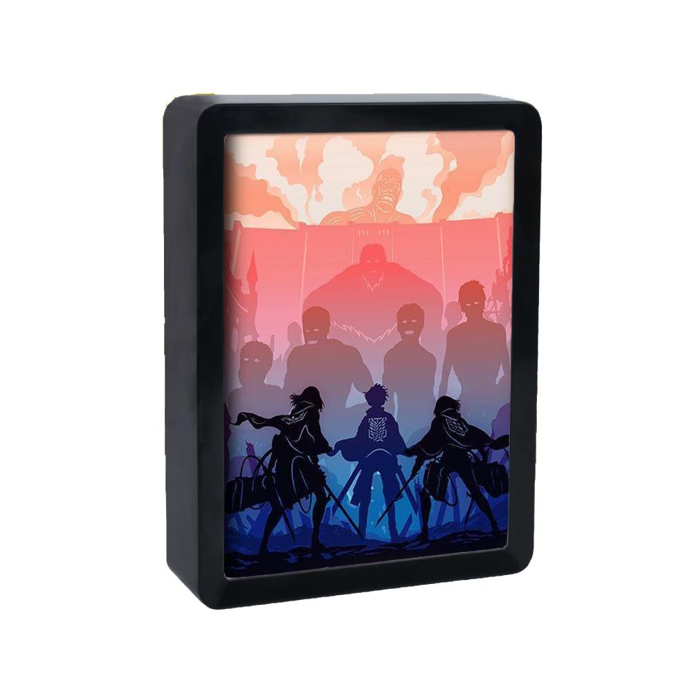 Аниме световой короб 3D светодиодный ночник принцесса Diy вырезанная из бумаги теневая коробка световая рамка картина атмосфера свет декор комнаты детский подарок