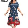 Vintage Tribal Ethnic Floral Graphic Elegant Women's Dress 2025 New Summer Short Sleeve O-Neck Casual Loose A-Line Dress Vestido