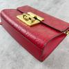[Pre-Owned] Padlock Metal Lock Buckle Bag Monogram Logo Embossed Leather Box Bag Chain Shoulder Crossbody Bag Small - Excellent #LGZZIA