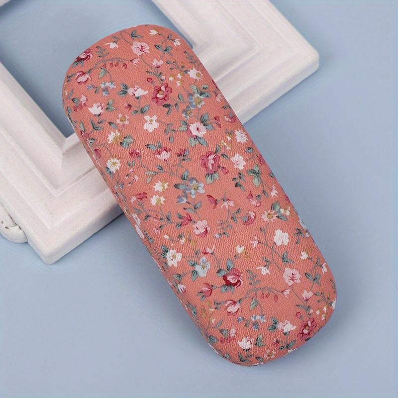 Футляр для очков в стиле ретро с цветочным принтом, тканевая коробка для очков для чтения, жесткий протектор для очков, женский футляр для хранения оптических очков