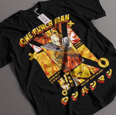 Футболка One Punch Man Генос Гароу Фубуки Футболка ОК Аниме Футболка Сайтама Аниме Футболка