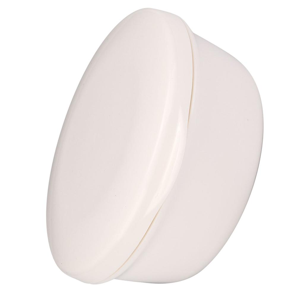 Compact Round Shape Soap Box Case Dish Container Holder with Draining Plate Cover for Travel